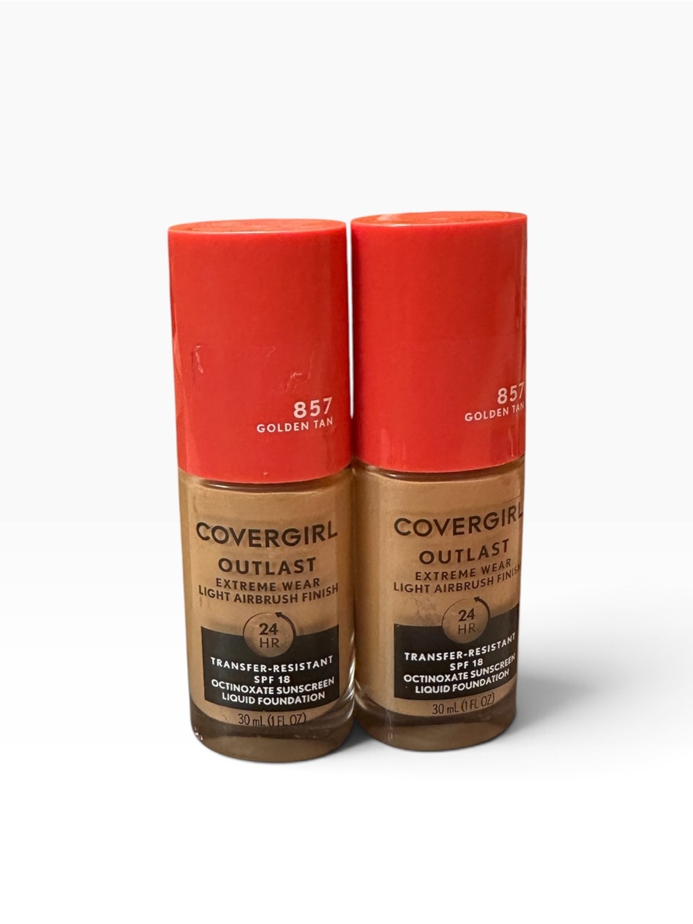COVERGIRL Outlast Foundation 857 Golden Tan Bundle of 2